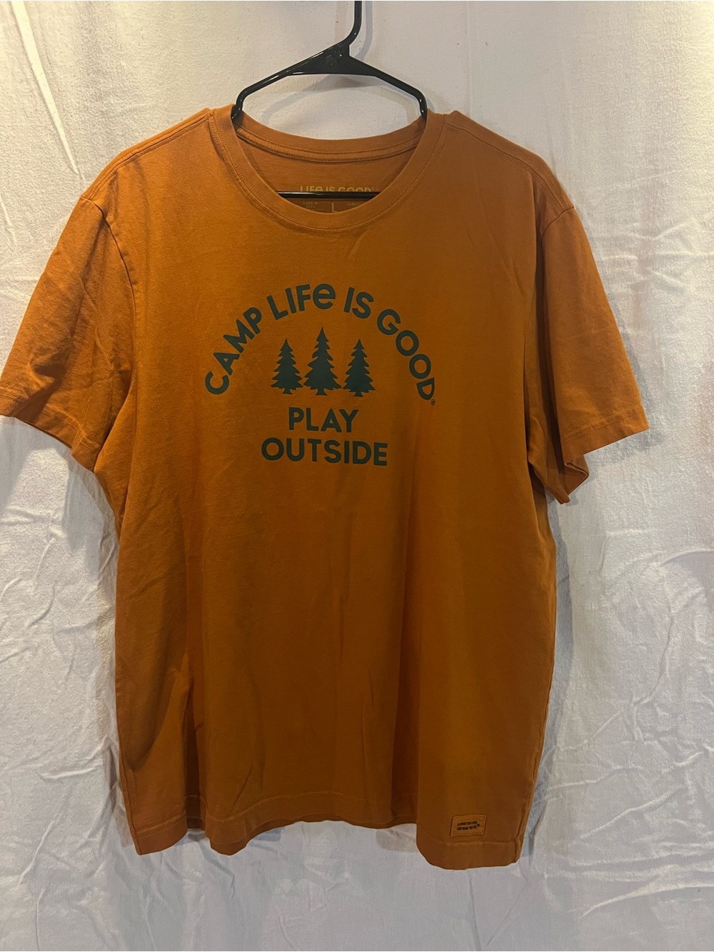 Life Is Good Orange 'Camp Life Is Good Play Outside' Tee
